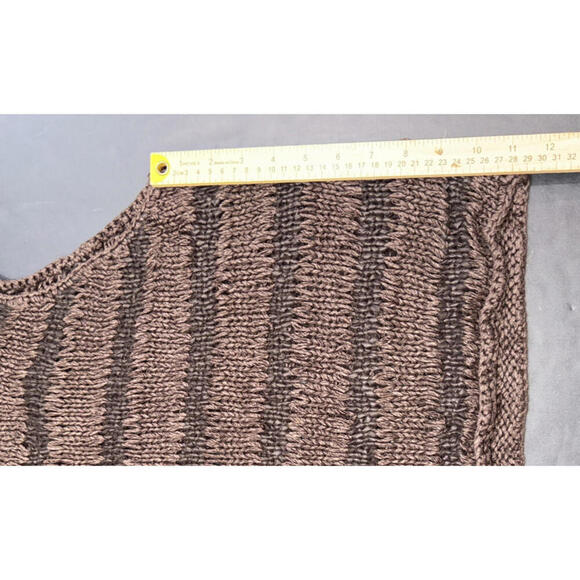 Oscar De La Renta Brown Straw Boho Festival Hippie Beach Nature Tank Top Small - Picture 8 of 13